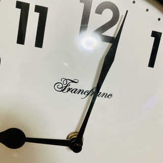 掛け時計　黒　Francfrancの画像