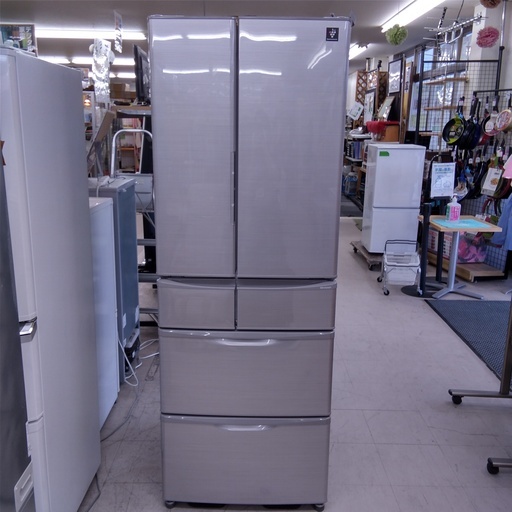 ★11 SHARP プラズマクラスター搭載6ドア冷蔵庫【リサイクルマート宇宿店】