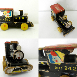 レトロ ビンテージ 木製 玩具 汽車 おもちゃ ディスプレイ オブジェ No 242 ☆ 札幌市 北区 屯田 の画像