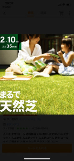 人工芝 2m×10m 芝丈35mm 芝生マット