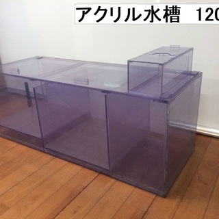 大型 水槽 アクリル素材 120cm×45cm×45cm 生簀 いけす 海水魚