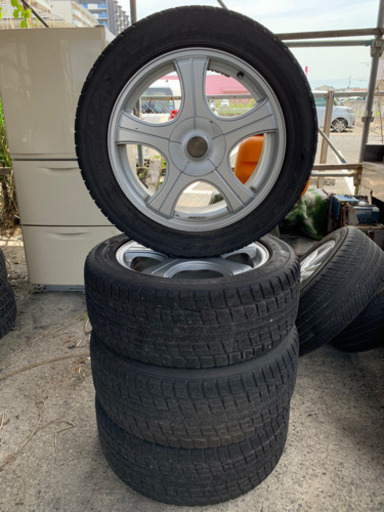 215/55/17 プリウス30 アルミホイル付　グッドイヤー　スタットレスタイヤ4本セット(中古)引取限定