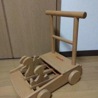  Aprica 木製 手押し車　カタカタ　