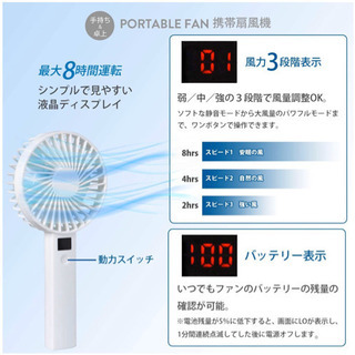 ハンディ扇風機 ミニ扇風機 ハンディファン　新品の画像