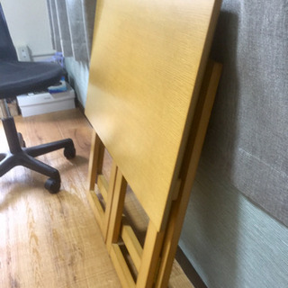 デスク(折りたたみ)+オフィスチェア セット※片方だけでもの画像