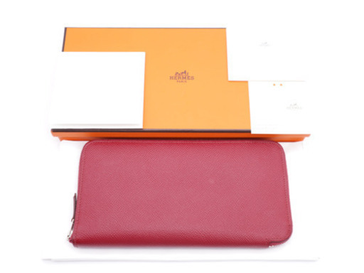 《HERMES/アザップロング シルクイン ラウンドファスナー長財布》ABランク
