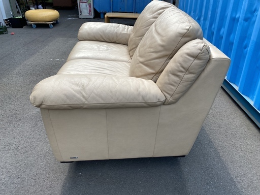 Italsofa イタルソファ ソファ 2シーター 本革 ベージュ 高級 中古品