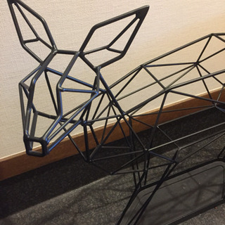 シャドー ワイヤー アンブレラスタンド ディア  傘立て 鹿 黒の画像