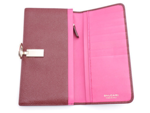 《BVLGARI/ブルガリブルガリ ロゴクリップ 二つ折り長財布》Aランク