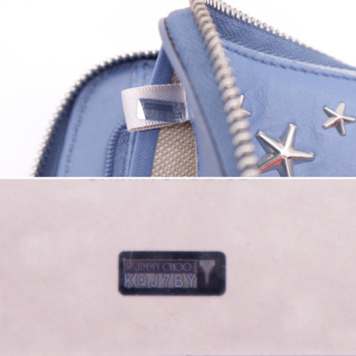 《JIMMY CHOO/スタースタッズ ラウンドファスナー》ABランク 送料無料