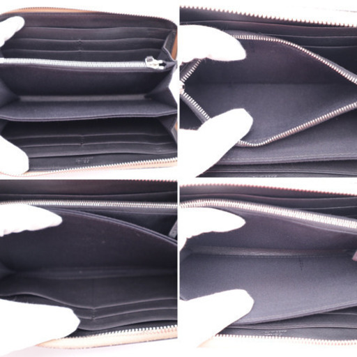 《FENDI/ジップアラウンド 長財布》ABランク ベージュ ブラック 箱、袋有