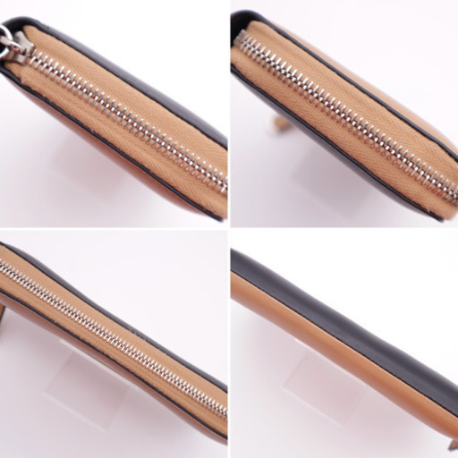 《FENDI/ジップアラウンド 長財布》ABランク ベージュ ブラック 箱、袋有