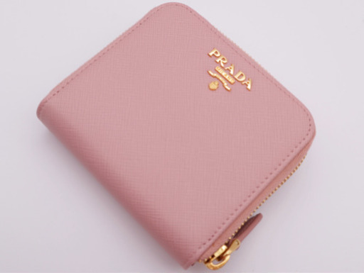 《PRADA/サフィアーノ二つ折り財布》1ML522 ピンク ABランク 美品