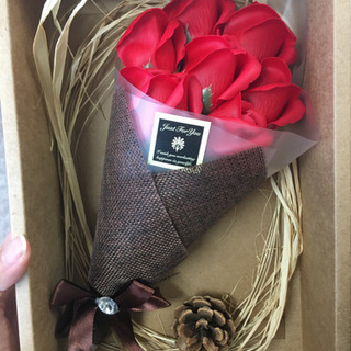 赤い薔薇のソープフラワー