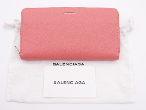 《BALENCIAGA/バレンシアガロゴ ラウンドファスナー長財布》Sランク