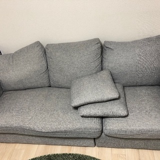 3人掛けソファ　グレー
