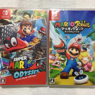 Switch スーパーマリオ オデッセイ他ソフト１本 + ケース...