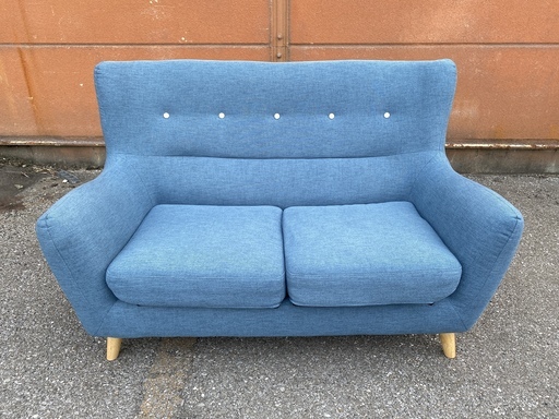 ソファー 2P 青系 格安 中古品