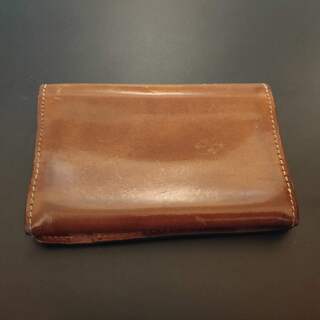 土屋鞄製作所　名刺入れ　ブラウン　ヌメ革の画像