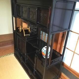 和風棚　飾り棚　収納棚の画像