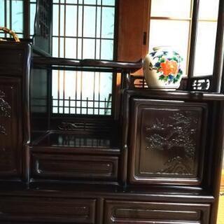 和風棚　飾り棚　収納棚の画像