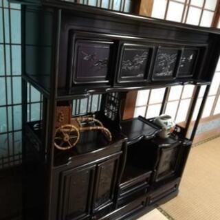 和風棚　飾り棚　収納棚の画像