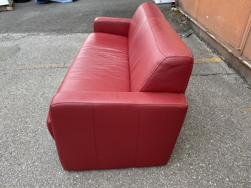 IDC大塚家具 ソファ 本革 レッド 高級 中古品