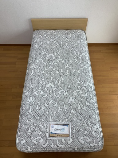 【シングルサイズ / シモンズ マットレス・GRANZ ベッドフレーム収納付き】