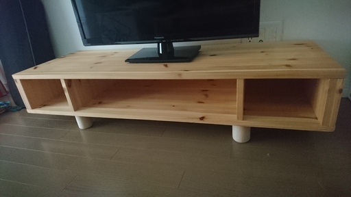 mocoテレビボード120 (テレビ台) パイン材