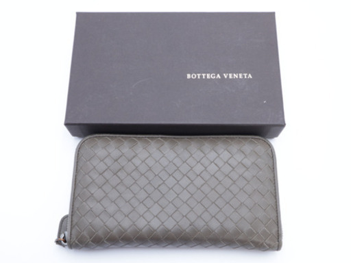 《BOTTEGA VENETA/イントレチャート ラウンドファスナー長財布》箱