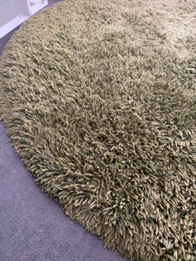 【値下げ】おしゃれ円形ラグ160×160 国産です！毛足4センチ