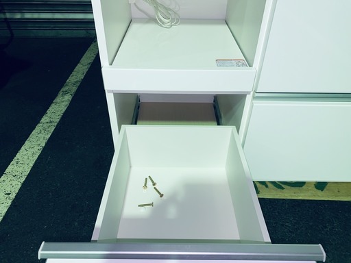 レンジボード シギヤマ家具工業 サンモア 白 収納棚 中古品