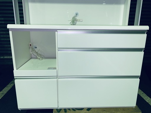 レンジボード シギヤマ家具工業 サンモア 白 収納棚 中古品