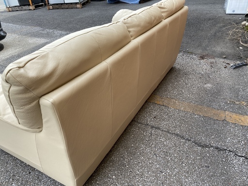 Italsofa イタルソファ ソファ 3シーター 本革 ベージュ 高級 中古品