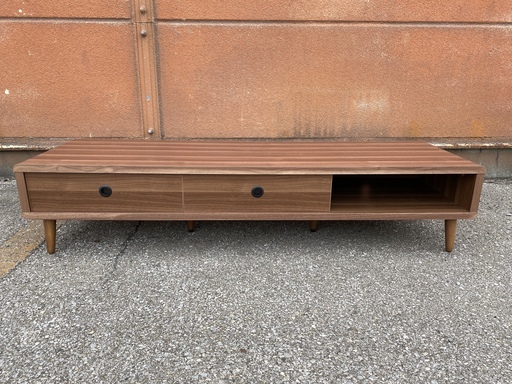 テレビボード ロータイプ 茶 中古品