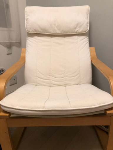 IKEA 布アームチェア（白）