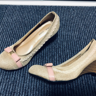 春夏パンプス ウエッジソール 可愛い系　M〜Lサイズの画像