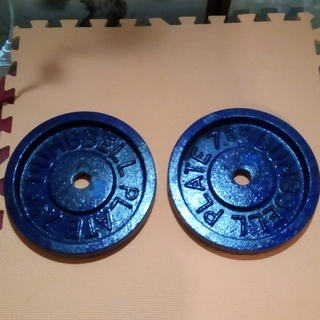 トレーニング用　バーベル7.5㎏×２　4000円(2000円×２）