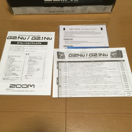 ZOOM マルチエフェクター　G2.1NU ZOOM(ズーム) / G2.1Nu マルチエフェクター/ギター用エフェクター G2 