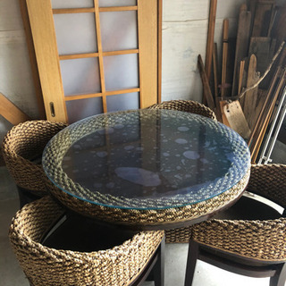 さらにお値下げ！　アジアン　ダイニングテーブル　輸入家具の画像