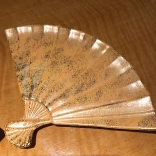 扇型　金彩　皿　5枚セットの画像
