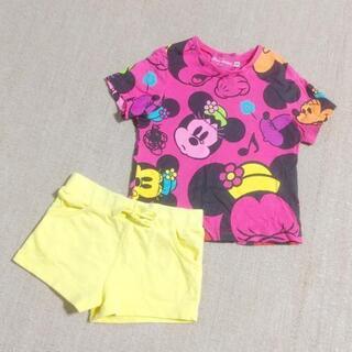 ディズニーランド購入ミニーTシャツ H＆M黄色ショーパン