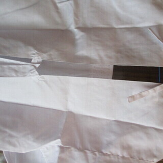 【最終処分】　未使用　割烹着　　和風エプロン　レース柄　キッチン　エプロンの画像