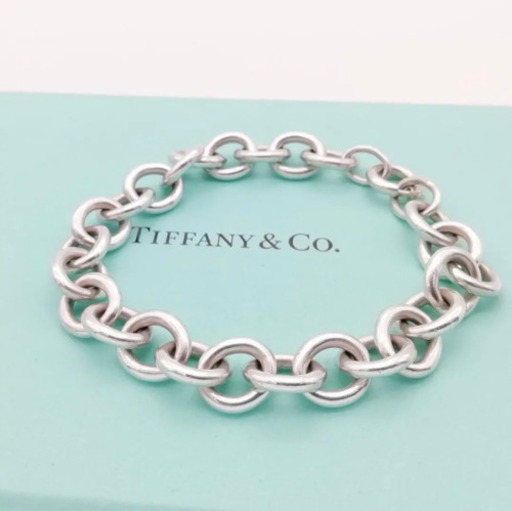 美品　Tiffany&Co. ティファニー　オーバル　リング　ドーナツ　チェーン　シルバー　ブレスレット