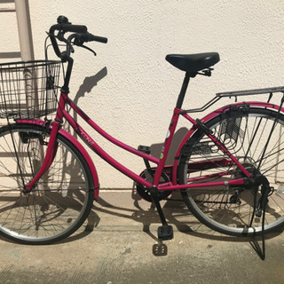 ママチャリ 赤 中古