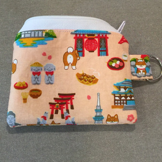 ハンドメイド 柴犬ミニポーチ