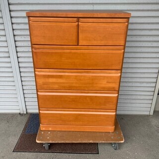 格安 5段木製タンス チェスト美品
