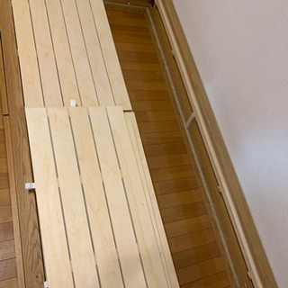 【美品　大大特価】SOLP4マットレス＋無印良品 MUJI オーク材収納ベッド・シングルサイズ（マットレスカバー×2、羽毛布団一式付　全て無印良品）《新生活がすぐ可能な、セットでの対応もしてます。》の画像