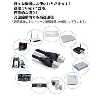 CAT5eLANケーブル 屋外用 業務用 LANケーブル 高耐久 難燃性 耐候性 屋外仕様 2重被覆 50m(ブラック)の画像