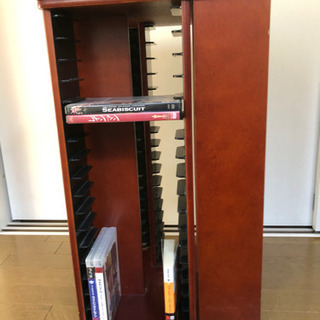 DVD収納ラックＢ　4面全てに収納できる優れもの。本棚のように場...